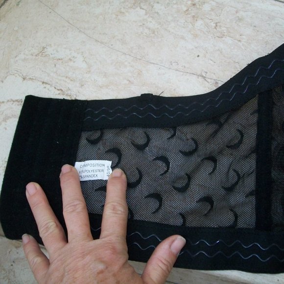 Poizen Industries Womens Black Mesh Moon Boned Figure Flattering Bustier Bra M/L - Picture 2 of 8